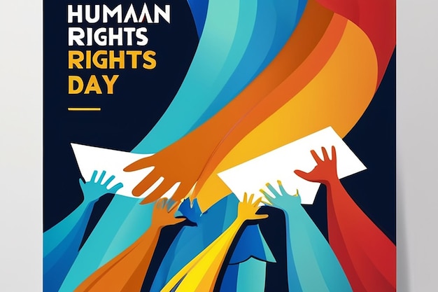 Foto modelo de cartaz do dia dos direitos humanos