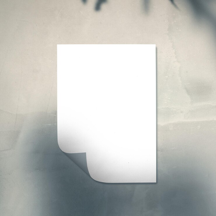 Foto modelo de cartaz png de papel transparente realista