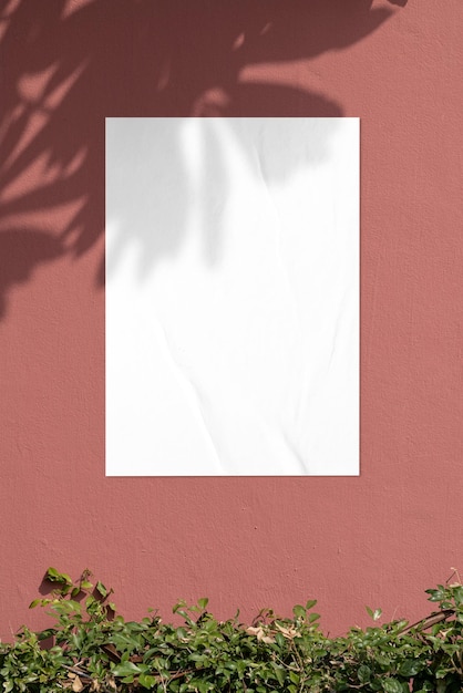 Modelo de cartaz png de papel transparente realista