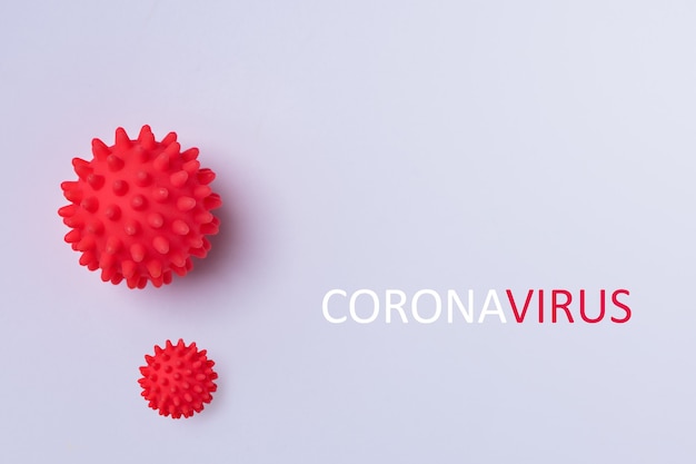 Modelo de cepa de vírus abstrato do novo coronavírus 2019-nCoV em branco. CORONAVÍRUS
