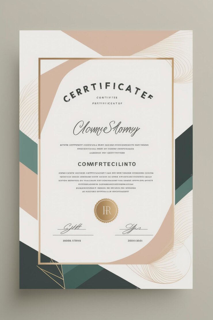 Foto modelo de certificado