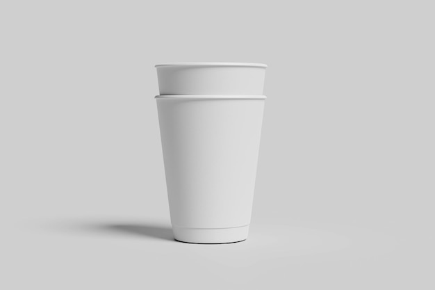 Modelo de copo de papel em branco