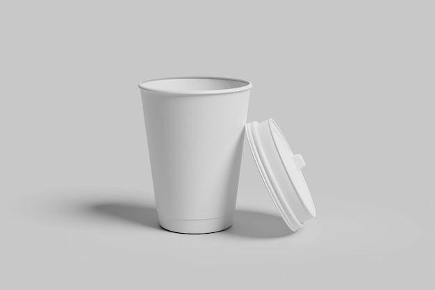 Modelo de copo de papel em branco