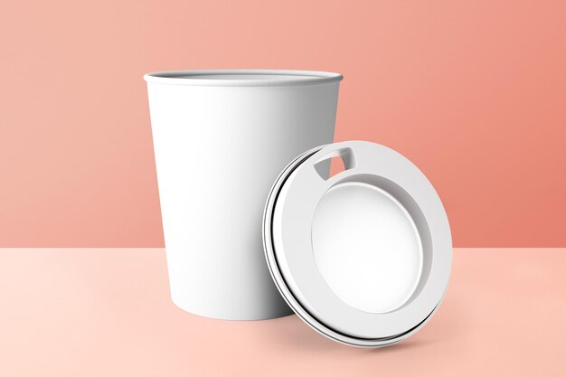 Modelo de copo de papel PNG transparente
