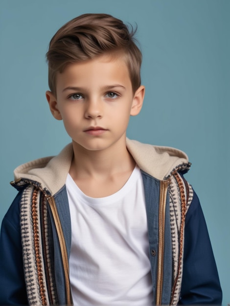 Foto modelo de criança com moda de tendência