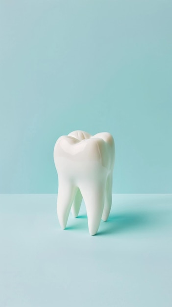 Modelo de dente na mesa