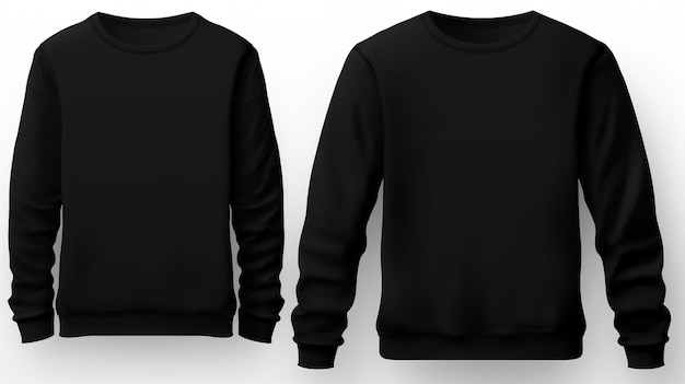 modelo de design de camiseta preta e branca