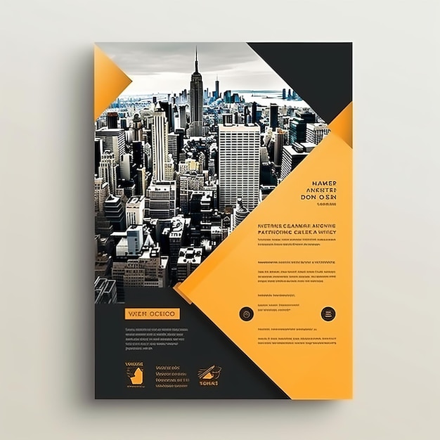 Foto modelo de design de capa de livro corporativo em a4 pode ser adaptado a brochure generative ai