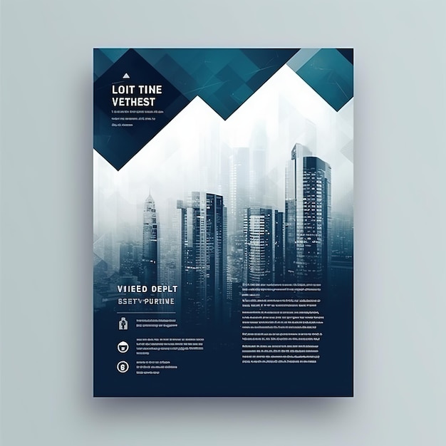 Modelo de design de capa de livro corporativo em A4 Pode ser adaptado a Brochure Generative Ai