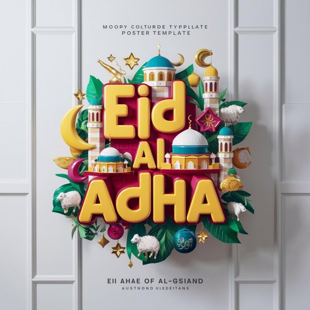 Modelo de design de cartaz do Eid Al Adha