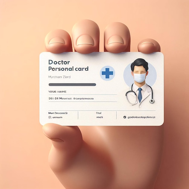 Modelo de design de crachá de identidade médica de cartão de identificação médica