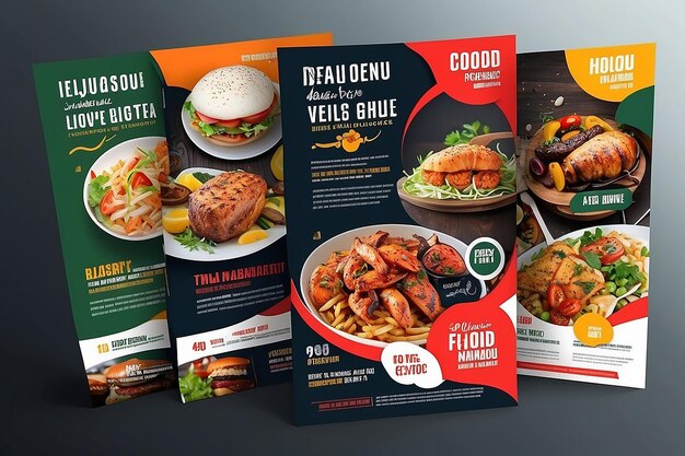 Foto modelo de design de flyer de alimentos deliciosos para o seu negócio de restaurante