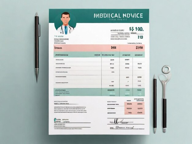 Modelo de design de folheto de assistência médica