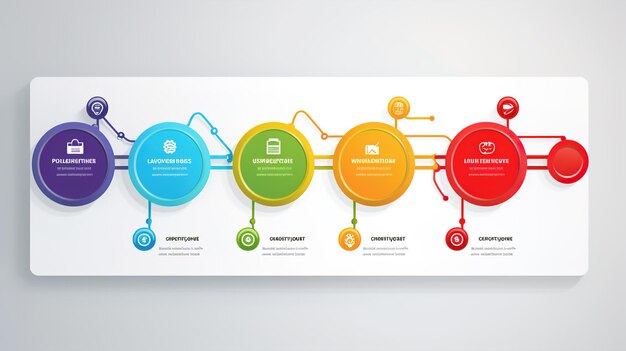 Foto modelo de design de rótulos infográficos vetoriais com ícones e 4 opções ou etapas pode ser usado para apresentações de diagramas de processos, layout de fluxo de trabalho, gráfico de fluxo de banners, gráfico de informações