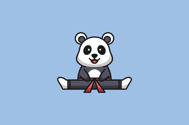 Foto modelo de design vetorial de logotipo de kung fu panda