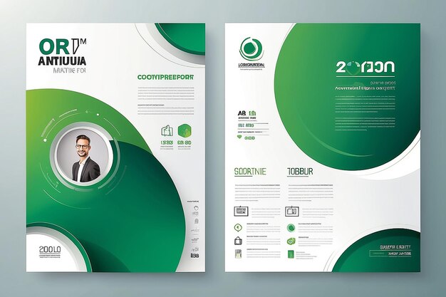 Modelo de design vetorial para brochura Relatório anual Revista Poster Apresentação corporativa Portfolio Flyer