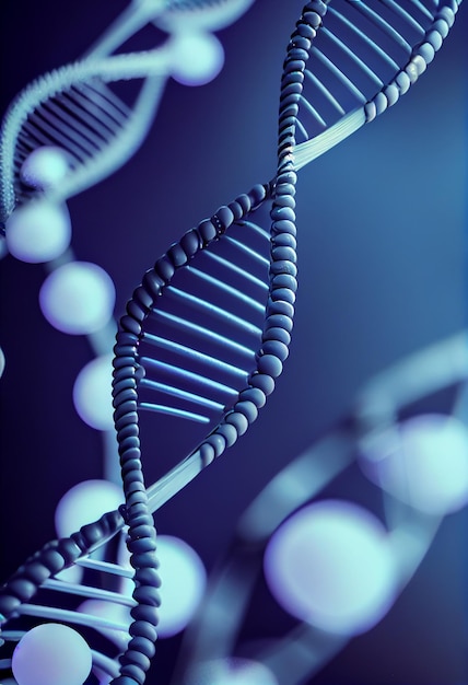 Modelo de DNA Herança Genética Humana Gerado por IA