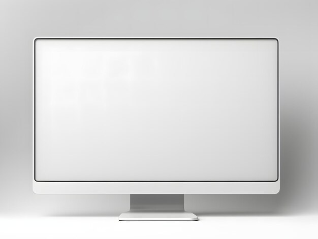 Modelo de ecrã de computador em branco 3D.