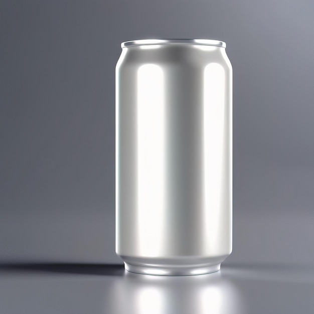 Modelo de embalagem de produto em branco genérico de recipiente metálico para bebidas gaseificadas ou cerveja para líquidos