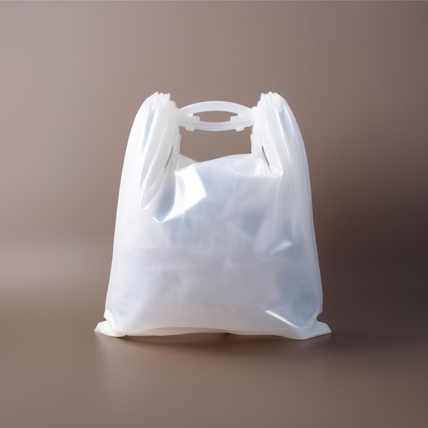 Foto modelo de embalagem de produto em branco genérico para sacos de plástico
