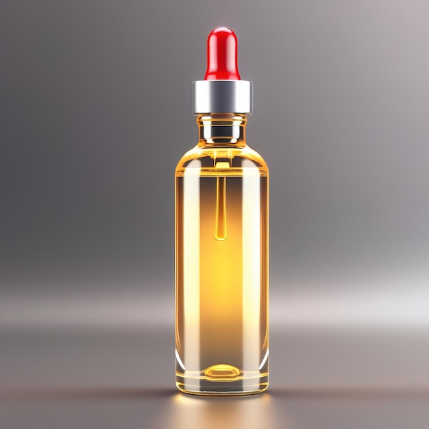 Modelo de embalagem de produto genérico líquido em branco para frasco de gotículas para medicamentos ou cosméticos