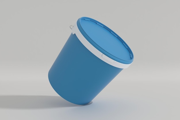 Modelo de embalagem de recipiente de balde de pintura de plástico