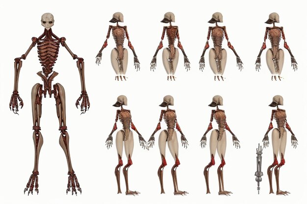 Modelo de esqueleto humano de pesquisa médica Espécime Anatomia do corpo humano Modelo de esqueleto
