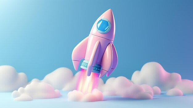 Modelo de foguete 3D fofura irresistível Se você é um entusiasta do espaço ou simplesmente procura uma peça decorativa deliciosa, este pequeno foguete certamente trará alegria e admiração ao seu espaço