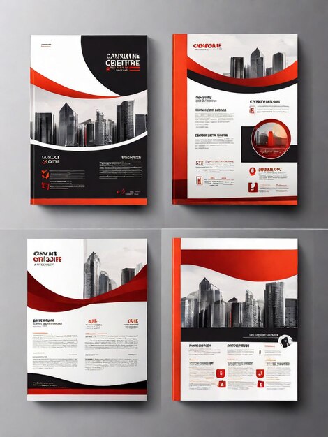 Modelo de folheto de negócios em layout trifold Folheto de design corporativo com imagem substituível