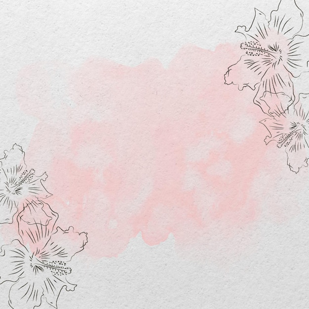 Modelo de fundo de aquarela de pincel e textura de flor