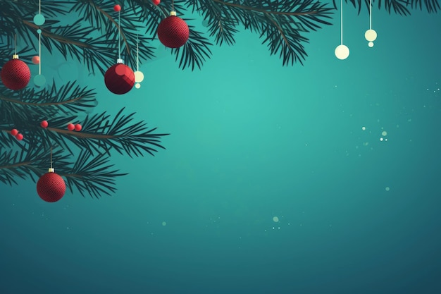 Modelo de fundo de celebração de Natal ilustração cópia espaço decoração banner AI generativo