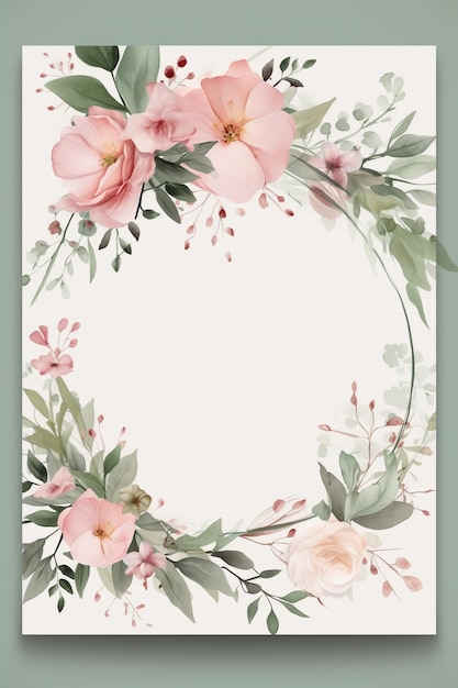 Modelo de fundo de ilustração de decoração floral simples colorido arranjo criativo de natureza e flores Bom para convite de cartão de casamento de banner rascunho saudações de aniversário e elemento de design