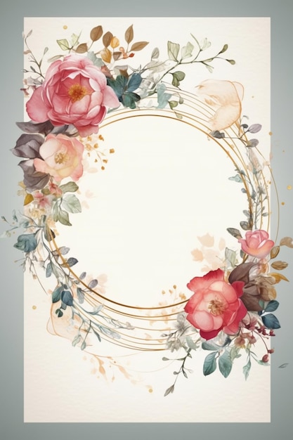 Modelo de fundo de ilustração de decoração floral simples colorido arranjo criativo de natureza e flores Bom para convite de cartão de casamento de banner rascunho saudações de aniversário e elemento de design