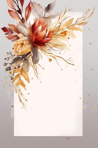 Modelo de fundo de ilustração de decoração floral simples colorido arranjo criativo de natureza e flores Bom para convite de cartão de casamento de banner rascunho saudações de aniversário e elemento de design
