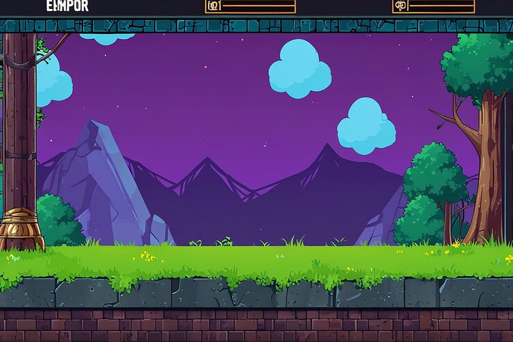Foto modelo de fundo de jogo de plataforma