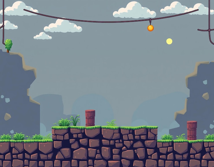 Foto modelo de fundo de jogo de plataforma