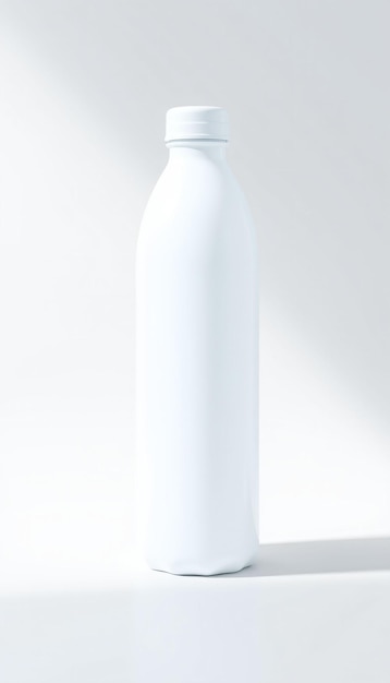 Modelo de garrafa de água em fundo branco