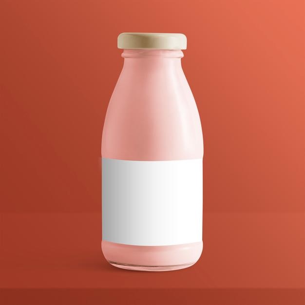 Modelo de garrafa de vidro Png de embalagem transparente do produto