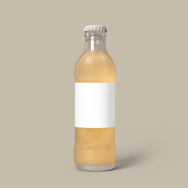 Modelo de garrafa de vidro png design de etiqueta transparente embalagem de produtos de bebidas