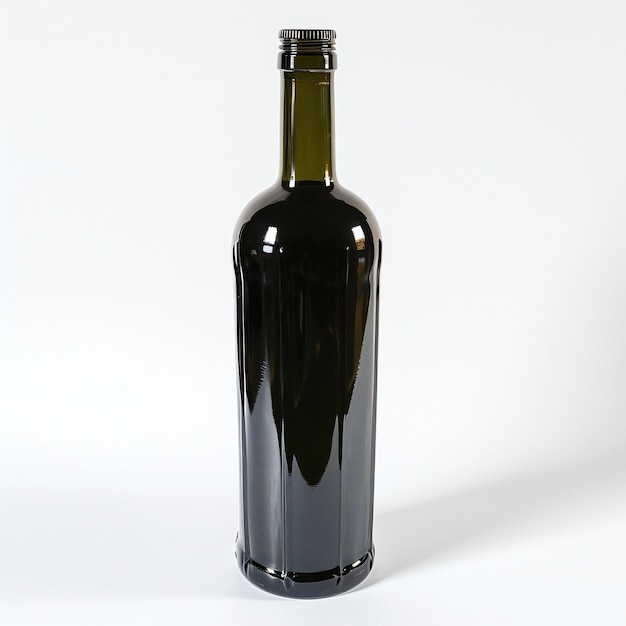 Foto modelo de garrafa de vinho preto e branco