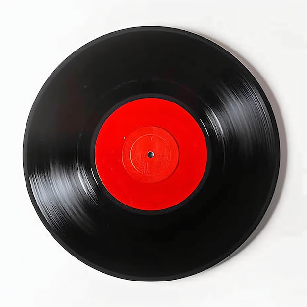 Modelo de gravação de vinil em fundo branco