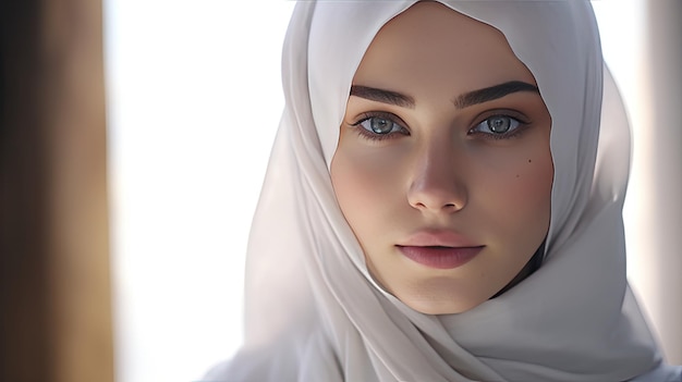 modelo de hijab asiático