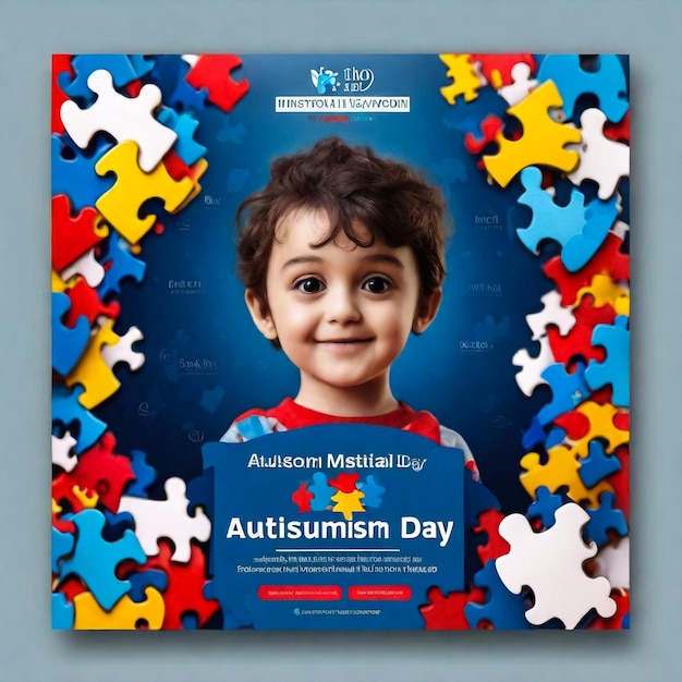 Foto modelo de história de mídia social do dia mundial de conscientização sobre o autismo