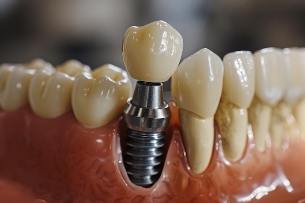 Modelo de implante dental para uso educacional