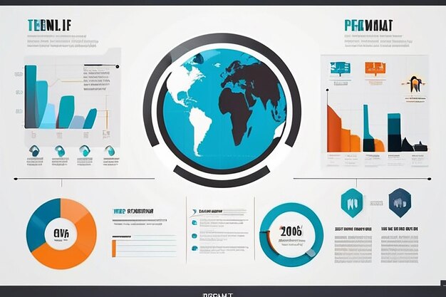 Foto modelo de infografia de tecnologia