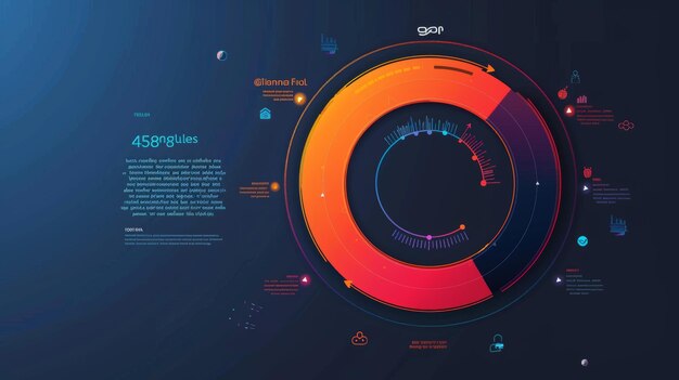 Modelo de infográfico de diagrama circular de fluxo de negócios com 4 etapas