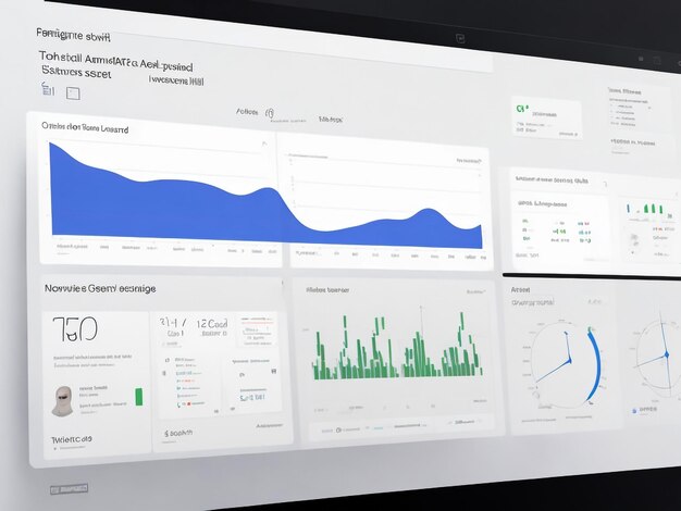 Foto modelo de infográfico de painel com gráficos de design plano, gráficos, elementos de ui, interface do painel de administração vect