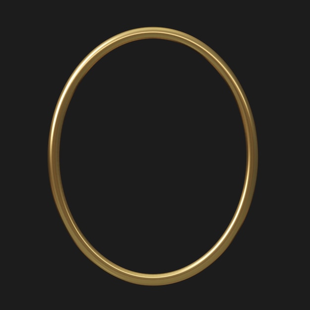 Modelo de isolamento de moldura de anel dourado