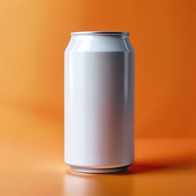 Modelo de lata de cerveja em branco em fundo isolado