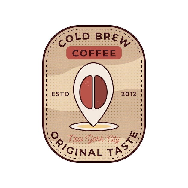 Modelo de logotipo de café Design de emblema de café para cafés, restaurantes e casas de café Gráficos de emblemas de ações